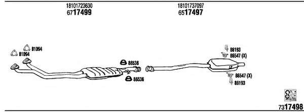 WALKER BW32009 Exhaust System